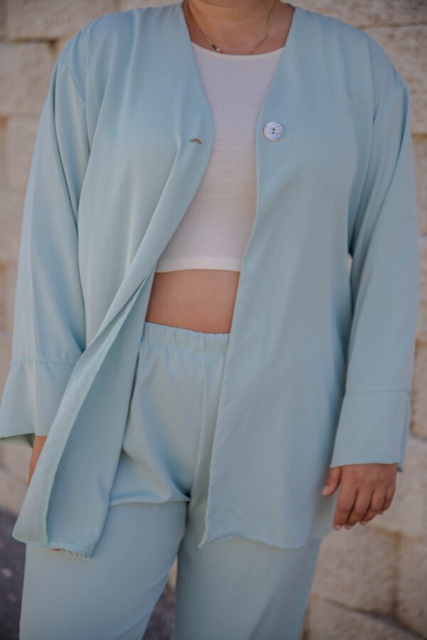 Conjunto dos piezas camisa y pantalón verde agua