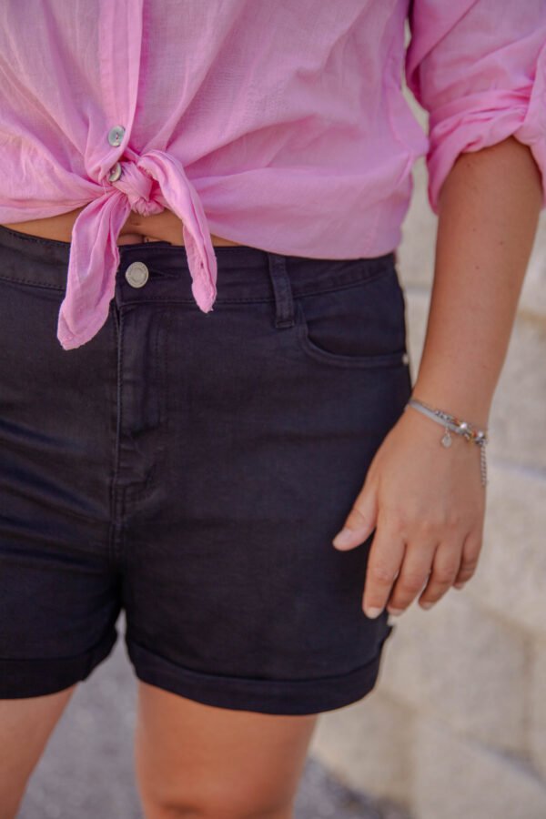 Camisa de mangas ajustables rosa princesa