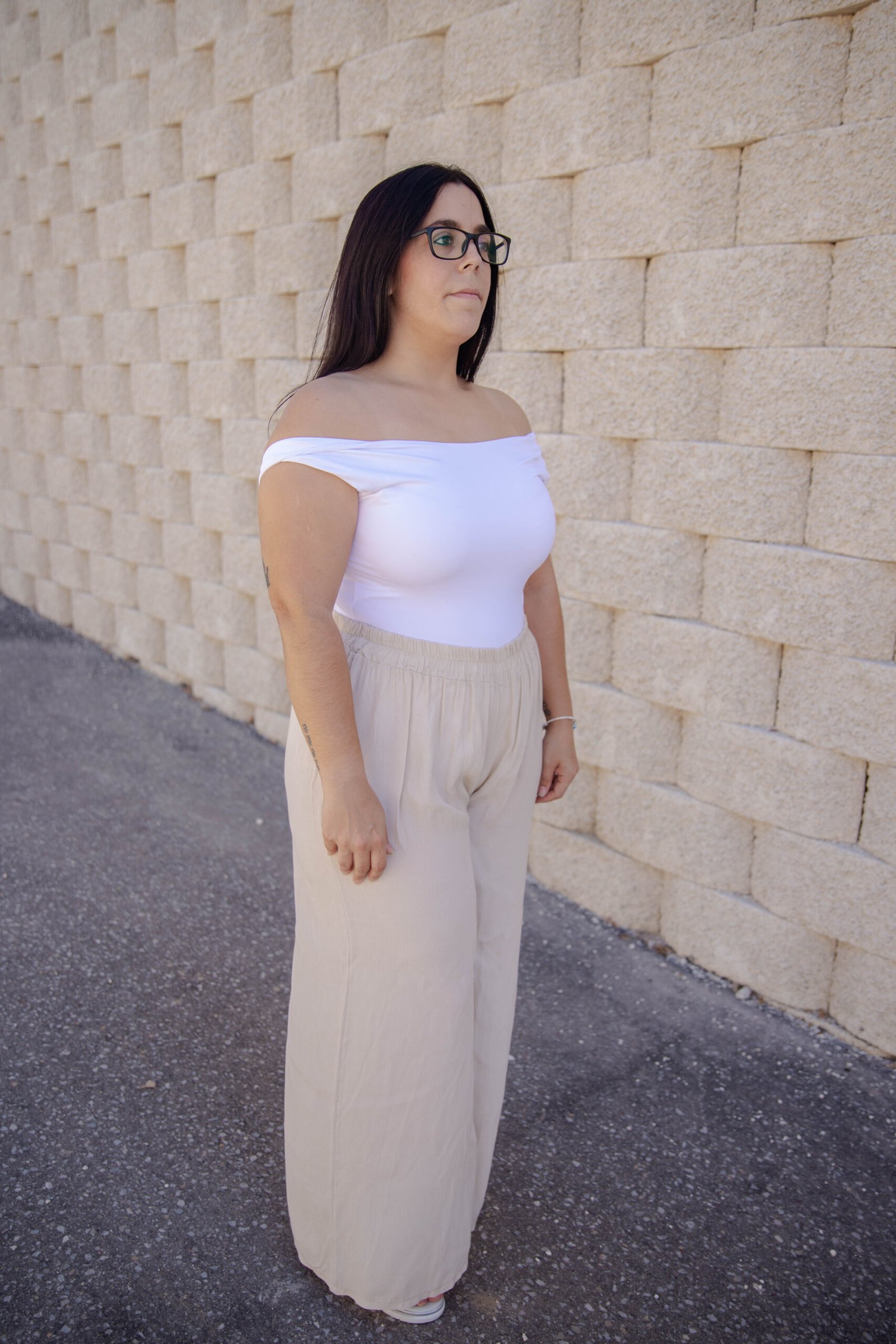 Bodies de licra con escote a la espalda blanco