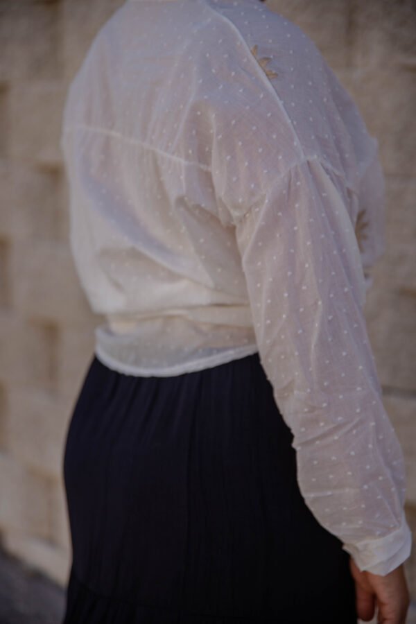 91751-2-008.5 Falda larga negra de cintura elástica cinturón