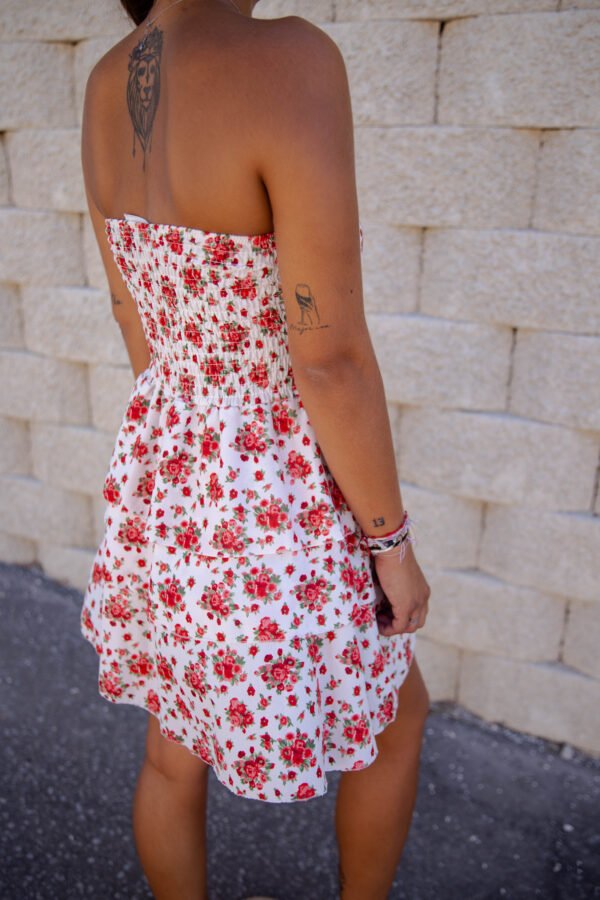 Vestido estampado flores con lazo en pecho28871-2-024-4 Kahlo Butik