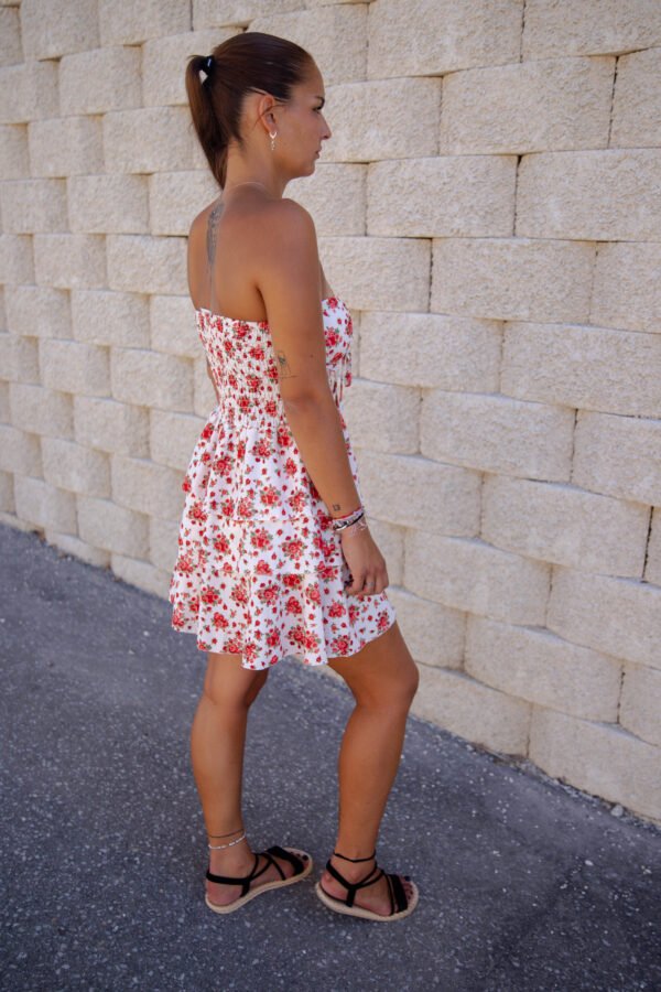 Vestido estampado flores con lazo en pecho28871-2-024-5 Kahlo Butik