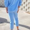 Conjunto sport pantalón tobillero azul bebé