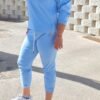 Conjunto sport pantalón tobillero azul bebé