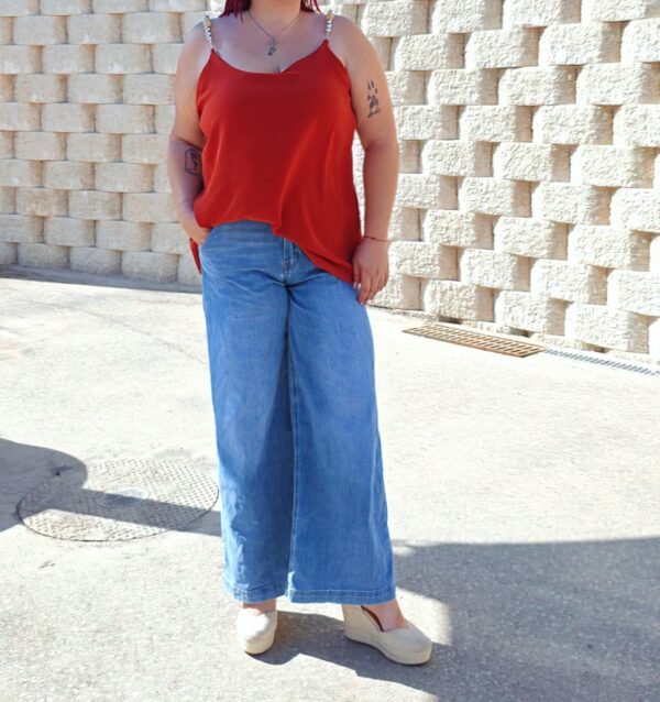 Vaquero baggy, azul claro