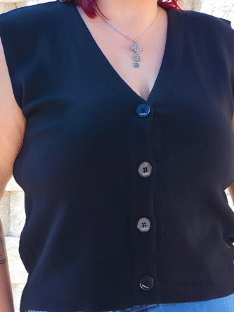 Chaleco de punto negro