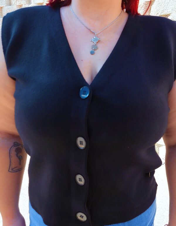 Chaleco de punto negro