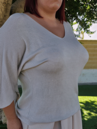 Jerséis media manga, color champán