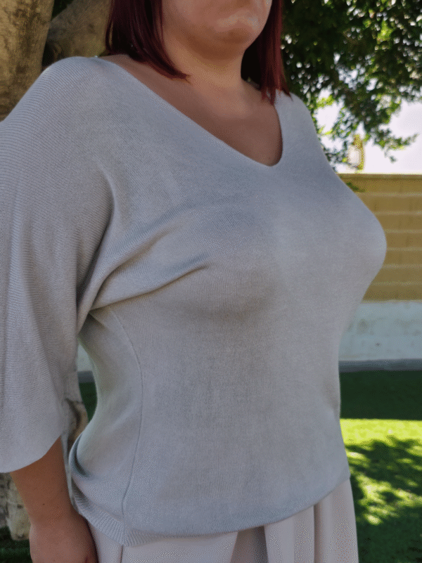 Jerséis media manga, color champán