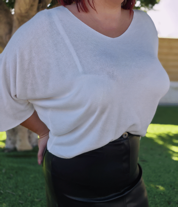 Jerséis media manga, color blanco