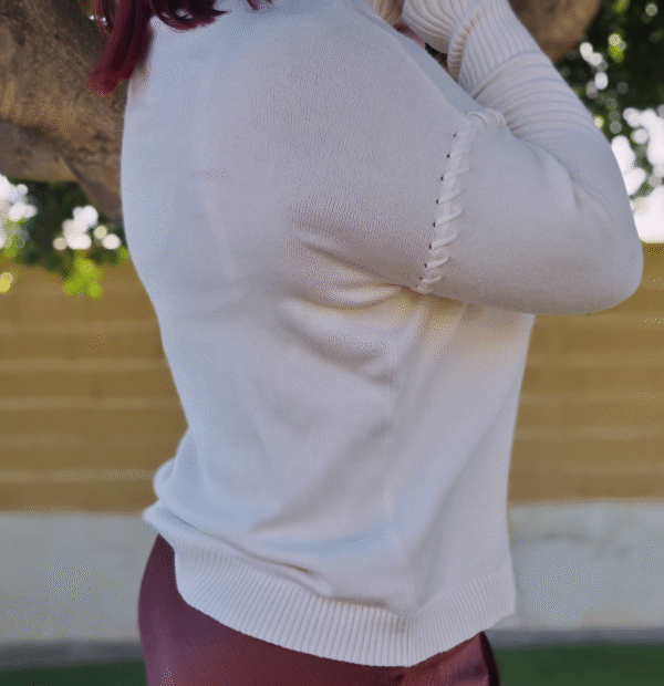 Jerséis de cuello, costuras decorativas