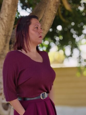 Jerséis media manga, color burdeos