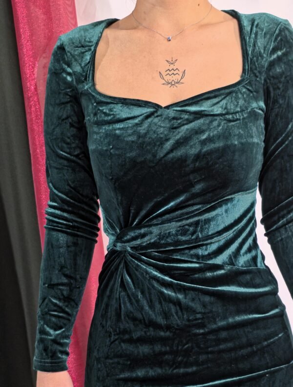 Vestido noche de fiesta, verde Esmeralda