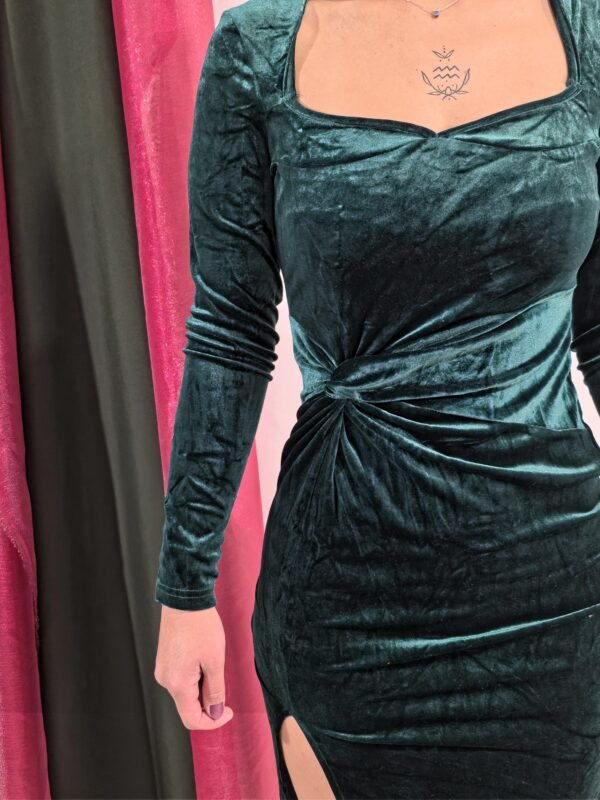 Vestido noche de fiesta, verde Esmeralda