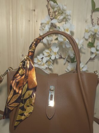 Bolso Marrón con pañuelo Atenas