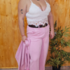 Conjunto traje chaqueta y pantalón rosa princesa