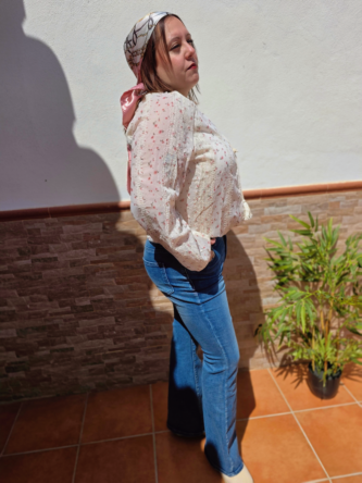 Camisa bohemia estampado floral