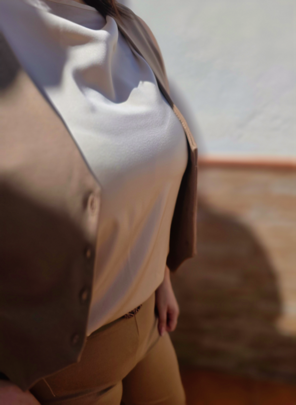 Conjunto 3 piezas traje color Camel