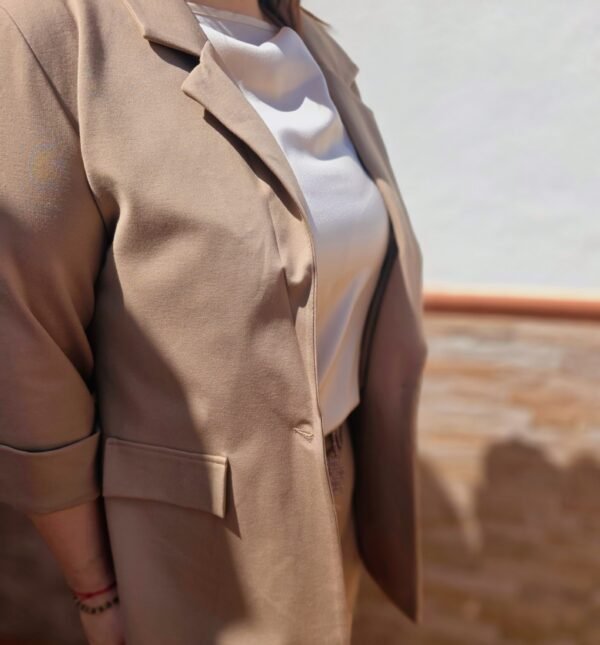 Conjunto 3 piezas traje color Camel