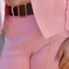 Conjunto traje chaqueta y pantalón rosa princesa