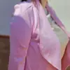 Conjunto traje chaqueta y pantalón rosa princesa