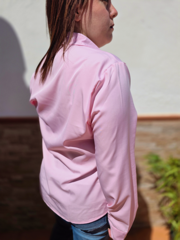 Camisa ejecutiva manga larga rosa princesa