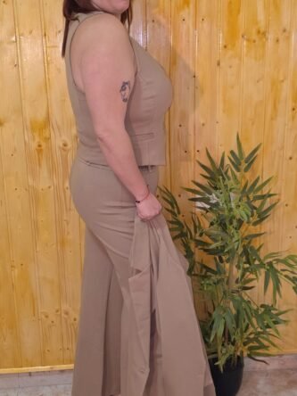 123abbb Conjunto 3 piezas traje color Camel