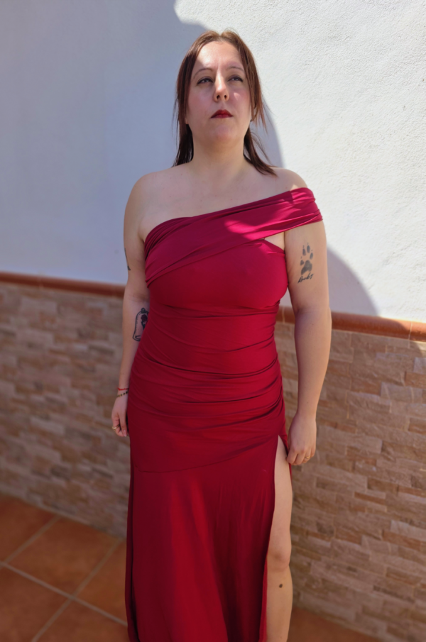 Vestido eventos rojo carmesí