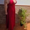 Vestido rojo estilo francés
